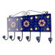 Navy Blue Sunflower Ceramic Tiles Hook 